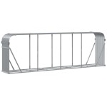 vidaXL Suport pentru lemne gri deschis 300x45x100 cm oțel galvanizat
