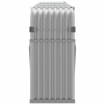 vidaXL Suport pentru lemne gri deschis 300x45x100 cm oțel galvanizat