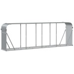 vidaXL Suport pentru lemne gri deschis 300x45x100 cm oțel galvanizat