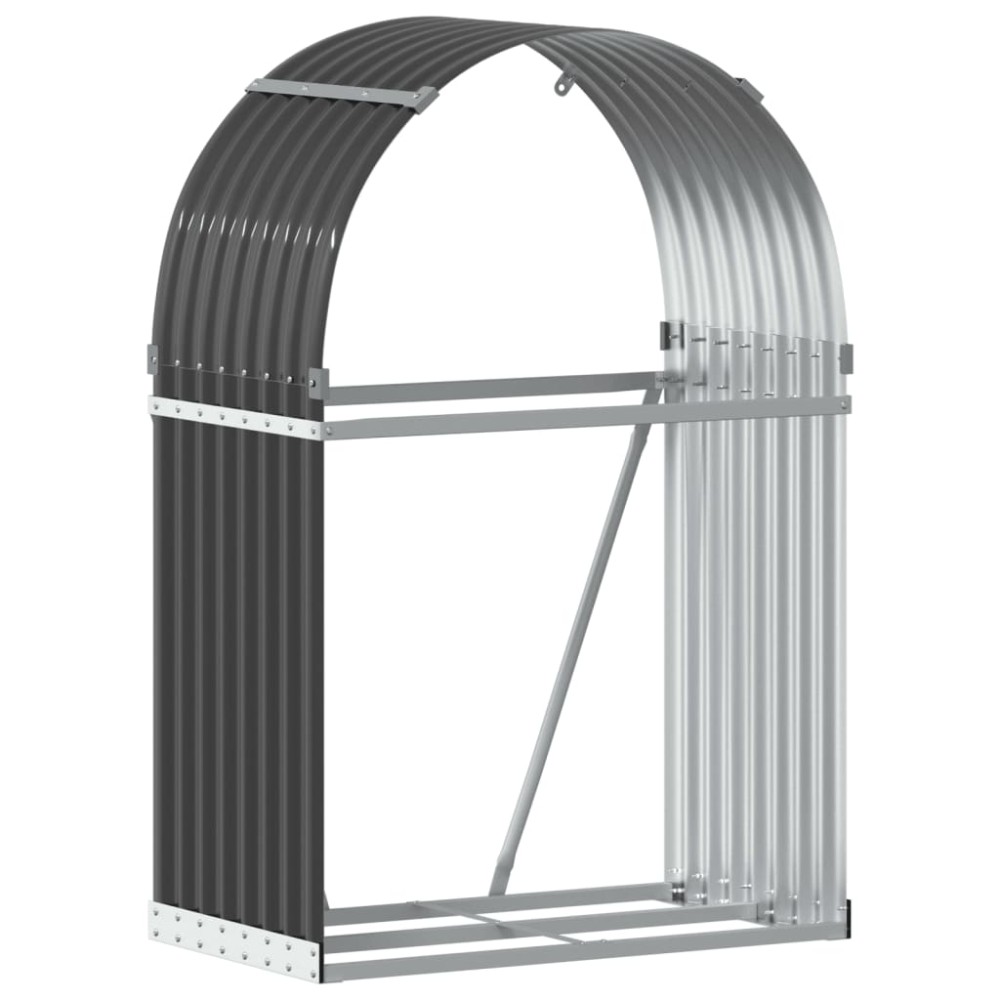 vidaXL Suport de bușteni, antracit, 80x45x120 cm, oțel galvanizat