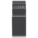 vidaXL Suport de bușteni, antracit, 80x45x120 cm, oțel galvanizat vidaXL Suport de bușteni, antracit, 80x45x120 cm, oțel galvanizat