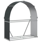 vidaXL Suport de bușteni, antracit, 120x45x140 cm, oțel galvanizat