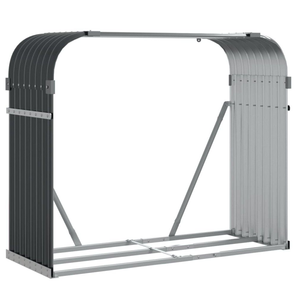 vidaXL Suport de bușteni, antracit, 120x45x100 cm, oțel galvanizat