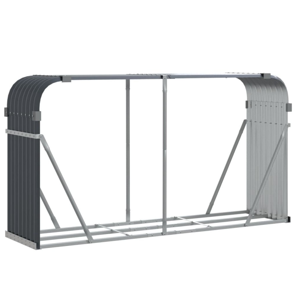 vidaXL Suport de bușteni, antracit, 180x45x100 cm, oțel galvanizat