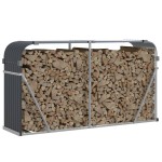 vidaXL Suport de bușteni, antracit, 180x45x100 cm, oțel galvanizat vidaXL Suport de bușteni, antracit, 180x45x100 cm, oțel galvanizat