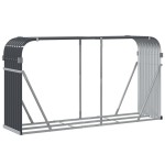 vidaXL Suport de bușteni, antracit, 180x45x100 cm, oțel galvanizat vidaXL Suport de bușteni, antracit, 180x45x100 cm, oțel galvanizat