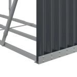 vidaXL Suport de bușteni, antracit, 180x45x100 cm, oțel galvanizat vidaXL Suport de bușteni, antracit, 180x45x100 cm, oțel galvanizat