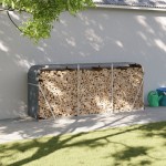 vidaXL Suport de bușteni, antracit, 234x45x100 cm, oțel galvanizat vidaXL Suport de bușteni, antracit, 234x45x100 cm, oțel galvanizat