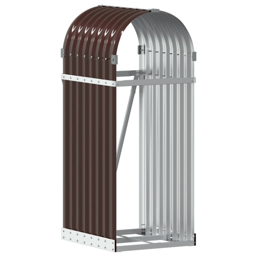 vidaXL Suport pentru bușteni, maro, 40x45x100 cm, oțel galvanizat