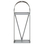 vidaXL Suport pentru bușteni, maro, 40x45x100 cm, oțel galvanizat vidaXL Suport pentru bușteni, maro, 40x45x100 cm, oțel galvanizat