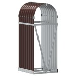 vidaXL Suport pentru bușteni, maro, 40x45x100 cm, oțel galvanizat vidaXL Suport pentru bușteni, maro, 40x45x100 cm, oțel galvanizat