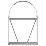 vidaXL Suport pentru bușteni, maro, 80x45x120 cm, oțel galvanizat