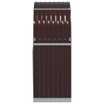 vidaXL Suport pentru bușteni, maro, 80x45x120 cm, oțel galvanizat