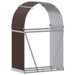 vidaXL Suport pentru bușteni, maro, 80x45x120 cm, oțel galvanizat