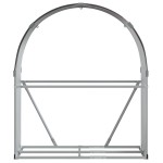 vidaXL Suport pentru bușteni, maro, 120x45x140 cm, oțel galvanizat vidaXL Suport pentru bușteni, maro, 120x45x140 cm, oțel galvanizat