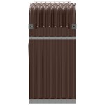 vidaXL Suport pentru bușteni, maro, 120x45x100 cm, oțel galvanizat vidaXL Suport pentru bușteni, maro, 120x45x100 cm, oțel galvanizat