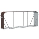 vidaXL Suport pentru bușteni, maro, 234x45x100 cm, oțel galvanizat vidaXL Suport pentru bușteni, maro, 234x45x100 cm, oțel galvanizat