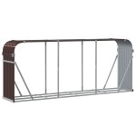 vidaXL Suport pentru bușteni, maro, 234x45x100 cm, oțel galvanizat vidaXL Suport pentru bușteni, maro, 234x45x100 cm, oțel galvanizat