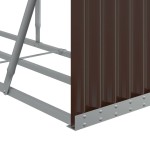 vidaXL Suport pentru bușteni, maro, 234x45x100 cm, oțel galvanizat vidaXL Suport pentru bușteni, maro, 234x45x100 cm, oțel galvanizat
