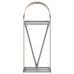 vidaXL Suport de bușteni, aspect de lemn, 40x45x100 cm, oțel galvanizat