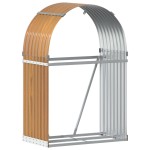 vidaXL Suport de bușteni, aspect de lemn, 80x45x120 cm, oțel galvanizat vidaXL Suport de bușteni, aspect de lemn, 80x45x120 cm, oțel galvanizat