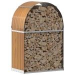 vidaXL Suport de bușteni, aspect de lemn, 80x45x120 cm, oțel galvanizat vidaXL Suport de bușteni, aspect de lemn, 80x45x120 cm, oțel galvanizat