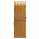 vidaXL Suport de bușteni, aspect de lemn, 120x45x140 cm, oțel galvanizat
