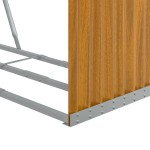 vidaXL Suport de bușteni, aspect de lemn, 120x45x140 cm, oțel galvanizat