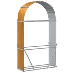 vidaXL Suport de bușteni, aspect de lemn, 120x45x210 cm, oțel galvanizat