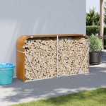vidaXL Suport de bușteni, aspect de lemn, 180x45x100 cm, oțel galvanizat vidaXL Suport de bușteni, aspect de lemn, 180x45x100 cm, oțel galvanizat