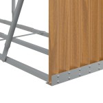 vidaXL Suport de bușteni, aspect de lemn, 180x45x100 cm, oțel galvanizat vidaXL Suport de bușteni, aspect de lemn, 180x45x100 cm, oțel galvanizat