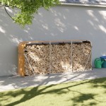 vidaXL Suport de bușteni, aspect de lemn, 234x45x100 cm, oțel galvanizat vidaXL Suport de bușteni, aspect de lemn, 234x45x100 cm, oțel galvanizat