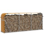 vidaXL Suport de bușteni, aspect de lemn, 234x45x100 cm, oțel galvanizat vidaXL Suport de bușteni, aspect de lemn, 234x45x100 cm, oțel galvanizat