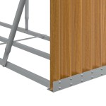 vidaXL Suport de bușteni, aspect de lemn, 234x45x100 cm, oțel galvanizat vidaXL Suport de bușteni, aspect de lemn, 234x45x100 cm, oțel galvanizat