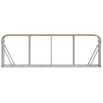 vidaXL Suport de bușteni, aspect de lemn, 300x45x100 cm, oțel galvanizat