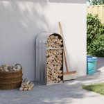 vidaXL Suport pentru bușteni, argintiu, 40x45x100 cm, oțel galvanizat vidaXL Suport pentru bușteni, argintiu, 40x45x100 cm, oțel galvanizat
