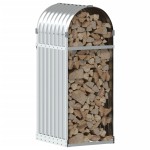 vidaXL Suport pentru bușteni, argintiu, 40x45x100 cm, oțel galvanizat vidaXL Suport pentru bușteni, argintiu, 40x45x100 cm, oțel galvanizat