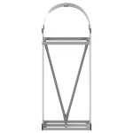 vidaXL Suport pentru bușteni, argintiu, 40x45x100 cm, oțel galvanizat vidaXL Suport pentru bușteni, argintiu, 40x45x100 cm, oțel galvanizat