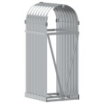 vidaXL Suport pentru bușteni, argintiu, 40x45x100 cm, oțel galvanizat vidaXL Suport pentru bușteni, argintiu, 40x45x100 cm, oțel galvanizat