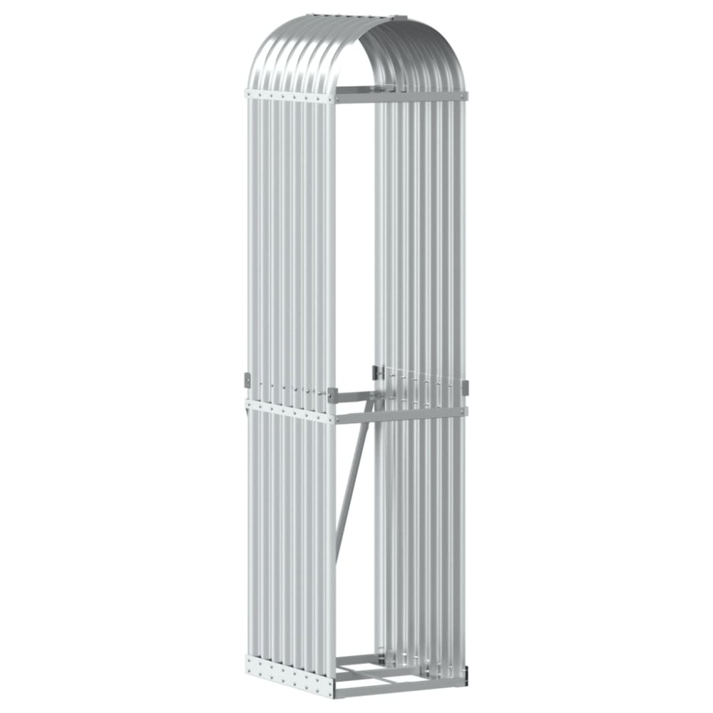 vidaXL Suport pentru bușteni, argintiu, 40x45x170 cm, oțel galvanizat