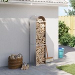 vidaXL Suport pentru bușteni, argintiu, 40x45x170 cm, oțel galvanizat vidaXL Suport pentru bușteni, argintiu, 40x45x170 cm, oțel galvanizat