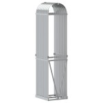 vidaXL Suport pentru bușteni, argintiu, 40x45x170 cm, oțel galvanizat vidaXL Suport pentru bușteni, argintiu, 40x45x170 cm, oțel galvanizat