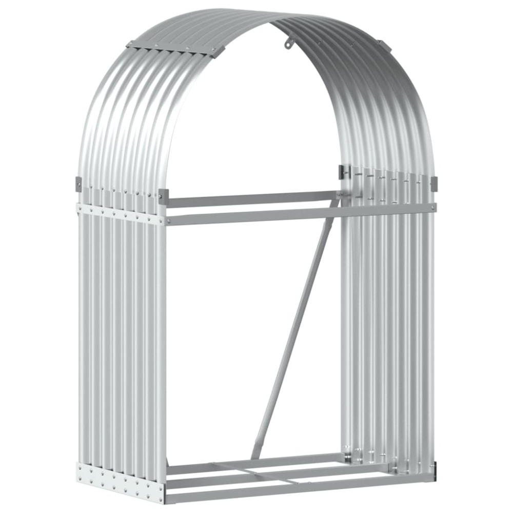 vidaXL Suport pentru bușteni, argintiu, 80x45x120 cm, oțel galvanizat