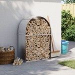 vidaXL Suport pentru bușteni, argintiu, 80x45x120 cm, oțel galvanizat vidaXL Suport pentru bușteni, argintiu, 80x45x120 cm, oțel galvanizat