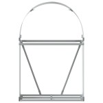 vidaXL Suport pentru bușteni, argintiu, 80x45x120 cm, oțel galvanizat vidaXL Suport pentru bușteni, argintiu, 80x45x120 cm, oțel galvanizat