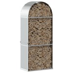 vidaXL Suport pentru bușteni, argintiu, 80x45x190 cm, oțel galvanizat