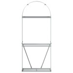 vidaXL Suport pentru bușteni, argintiu, 80x45x190 cm, oțel galvanizat