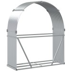 vidaXL Suport pentru bușteni, argintiu, 120x45x140 cm, oțel galvanizat vidaXL Suport pentru bușteni, argintiu, 120x45x140 cm, oțel galvanizat