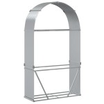 vidaXL Suport pentru bușteni, argintiu, 120x45x210 cm, oțel galvanizat vidaXL Suport pentru bușteni, argintiu, 120x45x210 cm, oțel galvanizat