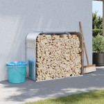 vidaXL Suport pentru bușteni, argintiu, 120x45x100 cm, oțel galvanizat vidaXL Suport pentru bușteni, argintiu, 120x45x100 cm, oțel galvanizat
